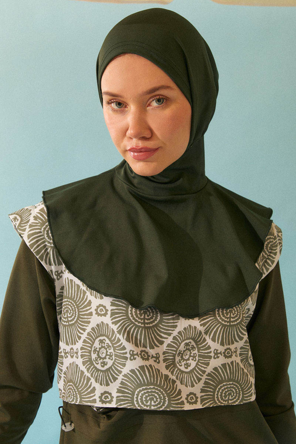 Modest Swim Cap in Khaki (1)