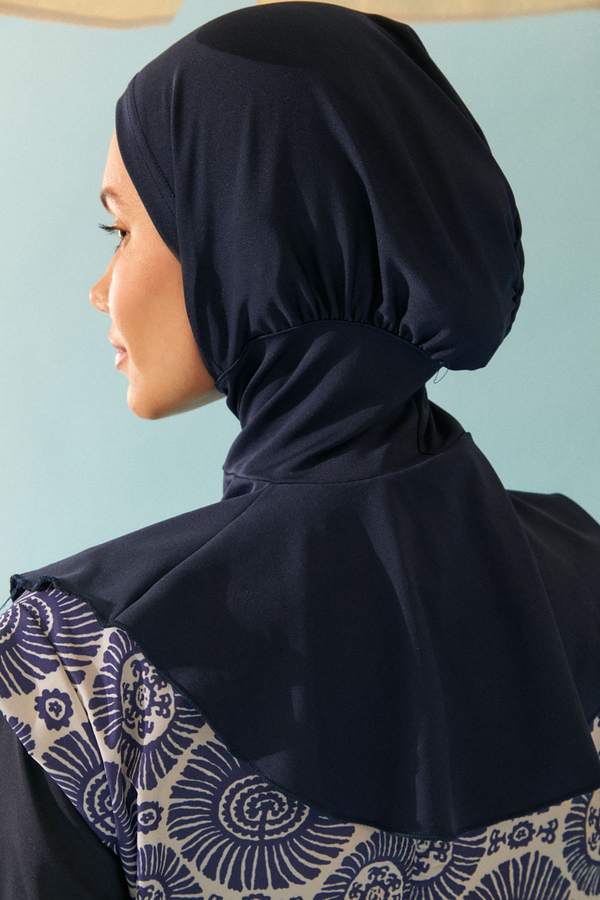 Modest Swim Cap in Navy Blue - 4