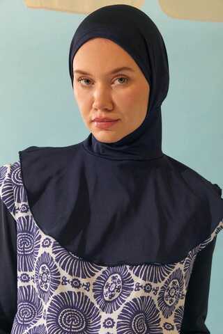 Modest Swim Cap in Navy Blue - 1