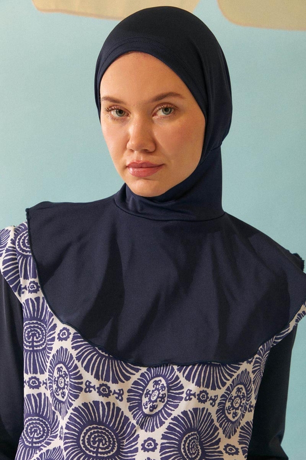 Modest Swim Cap in Navy Blue