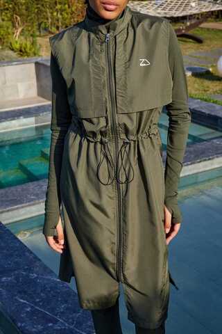 Modest Swimsuit with Vest in Khaki - 9