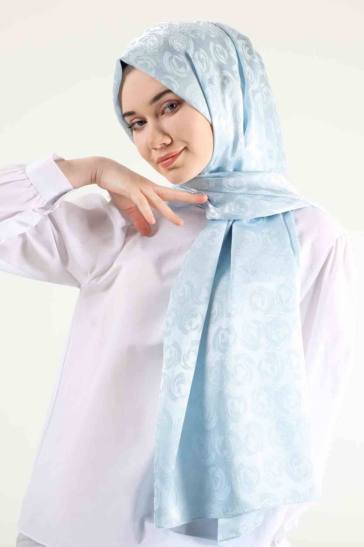 Monogram Shawl Baby Blue