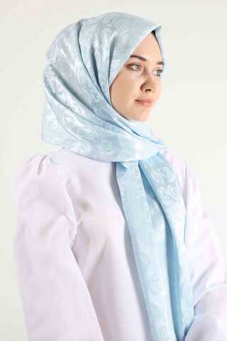 Monogram Shawl Baby Blue - 4
