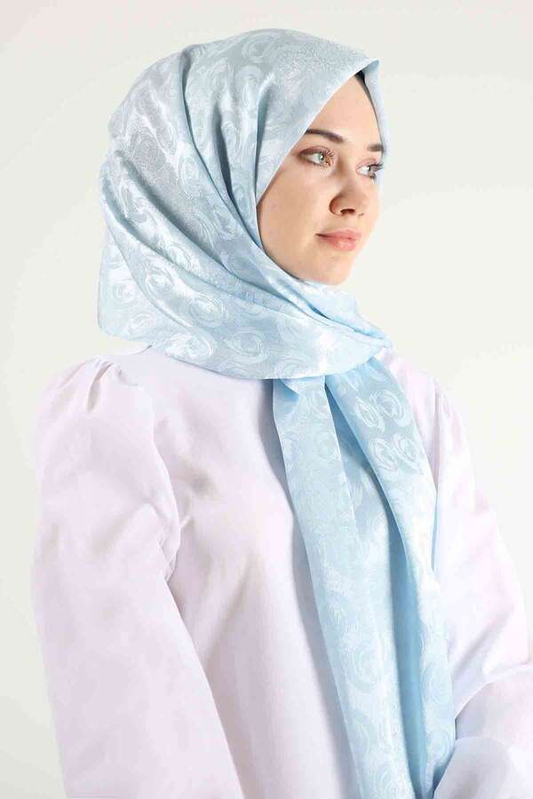 Monogram Shawl Baby Blue - 4