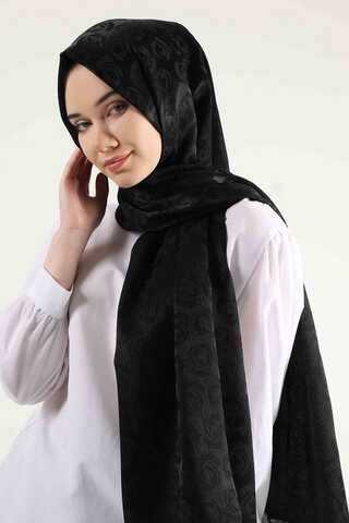 Monogram Shawl Black - 1