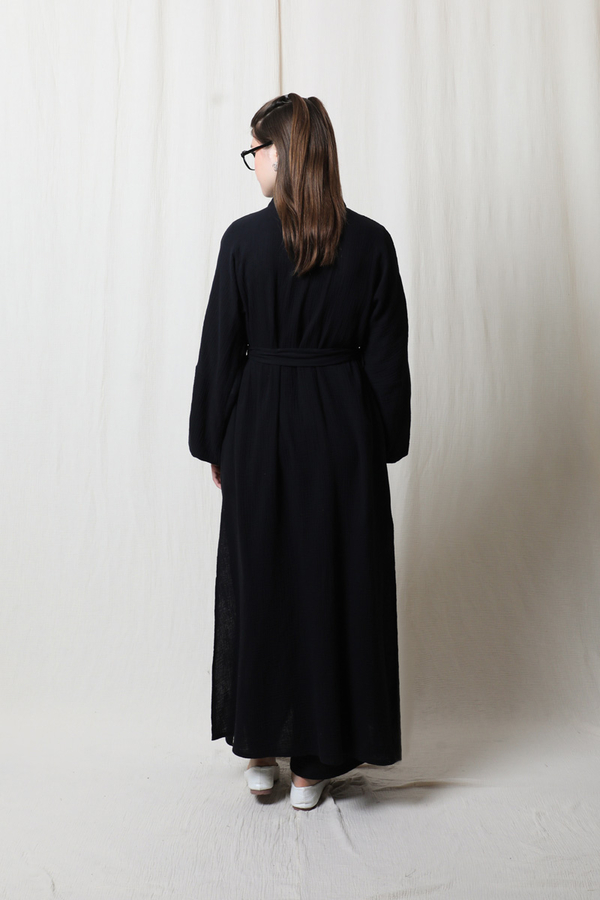 Müslin Abaya Takım Siyah - 7