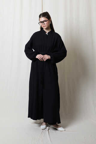 Müslin Abaya Takım Siyah - 2