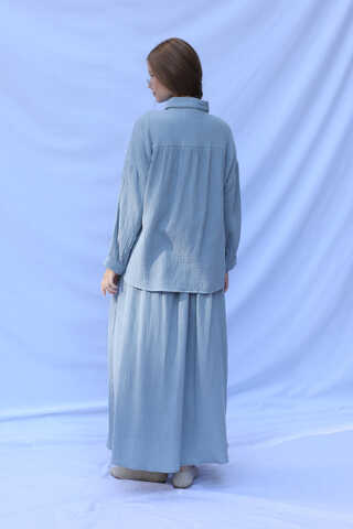 Müslin Etek Takım Bebe Mavisi - 8