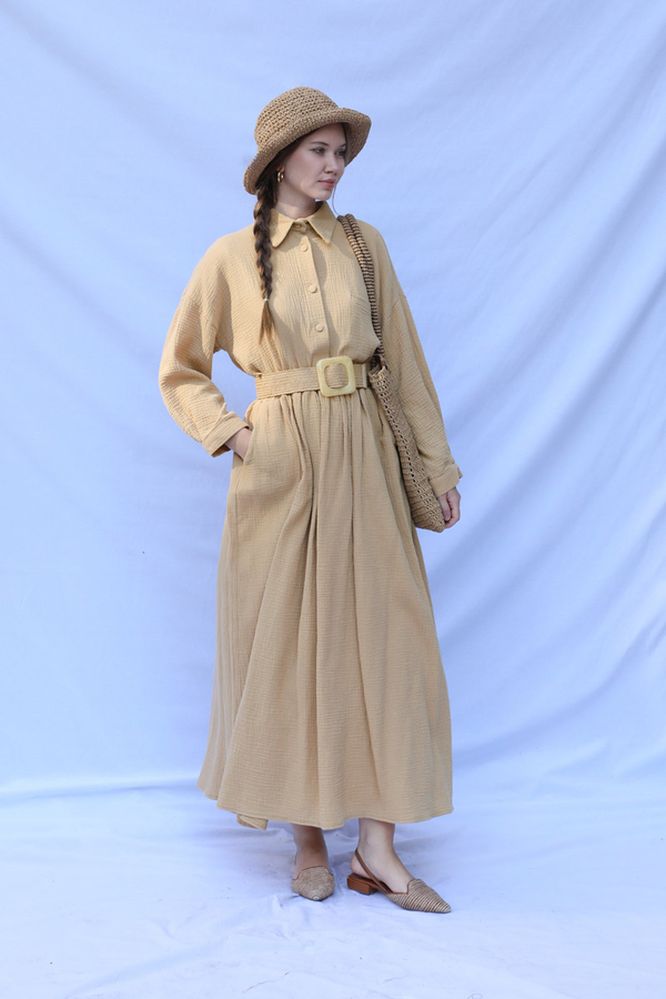 Müslin Etek Takım Bej 