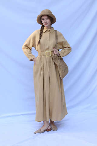 Müslin Etek Takım Bej - 2