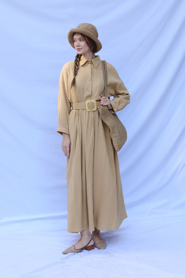 Müslin Etek Takım Bej - 3