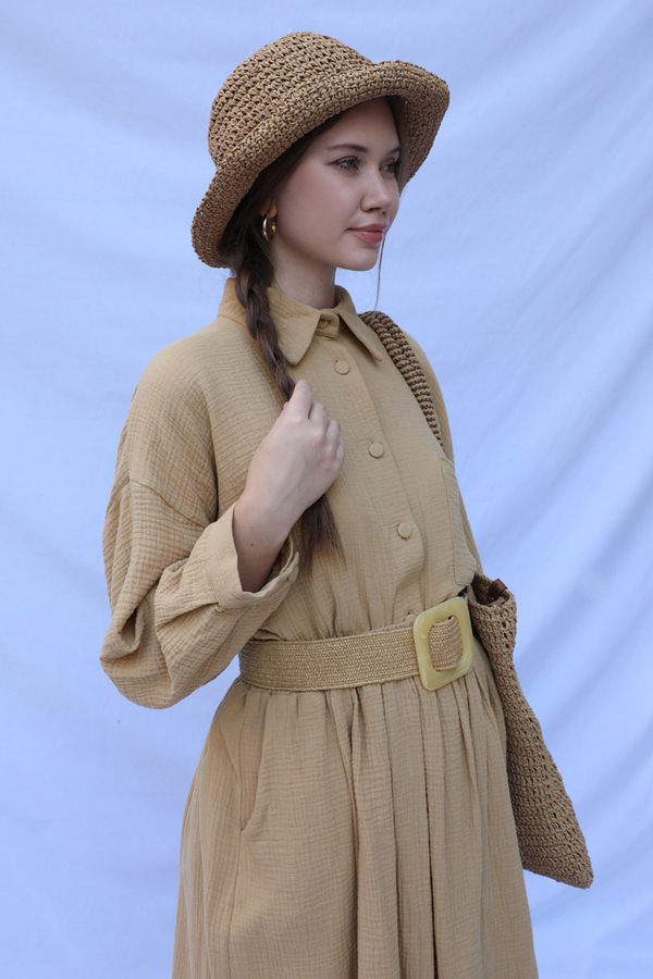 Müslin Etek Takım Bej - 6