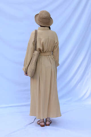 Müslin Etek Takım Bej - 8