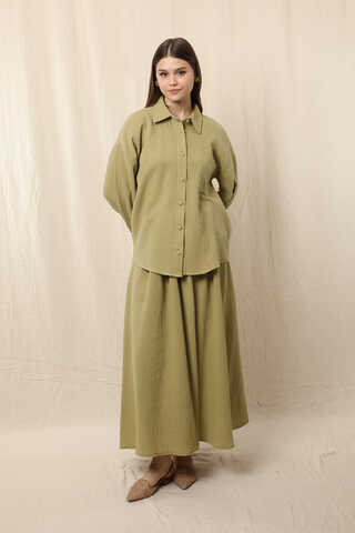 Müslin Etek Takım Haki - 2