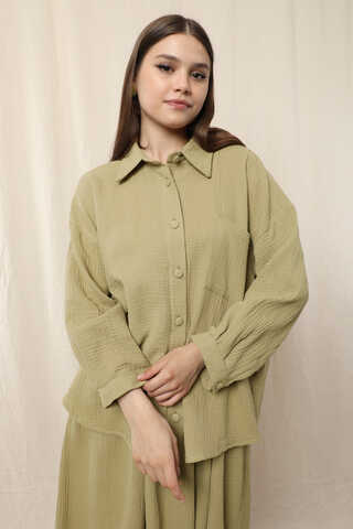 Müslin Etek Takım Haki - 4