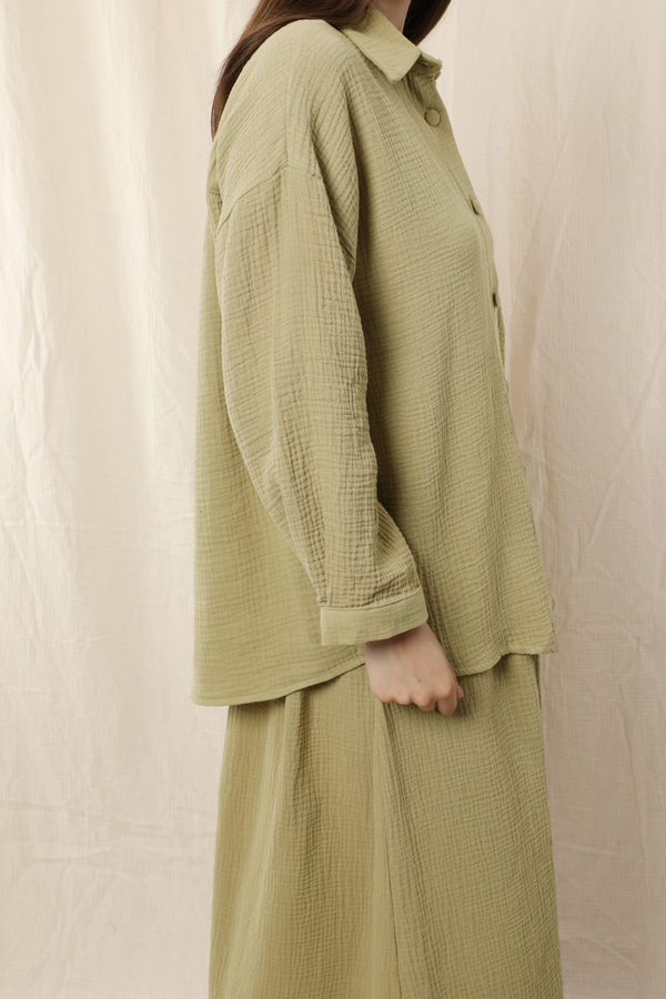 Müslin Etek Takım Haki - 7