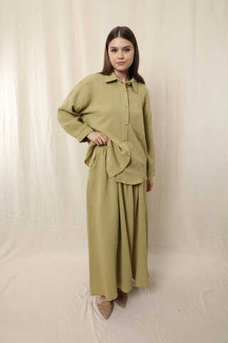 Müslin Etek Takım Haki - 5