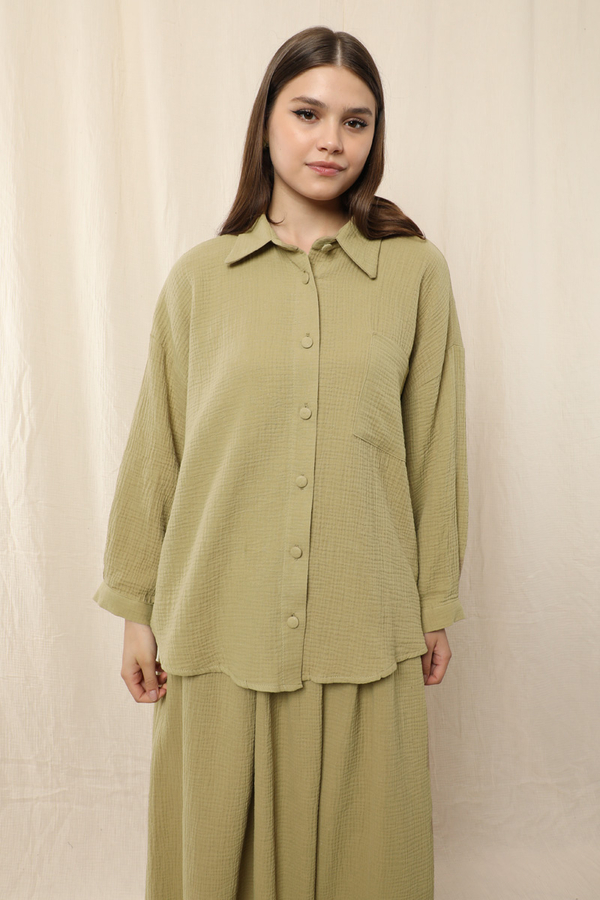 Müslin Etek Takım Haki - 6