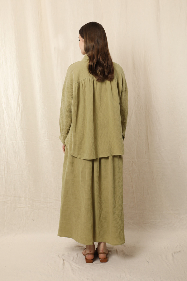 Müslin Etek Takım Haki - 8