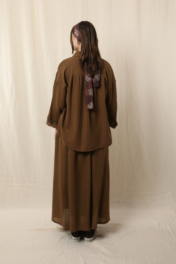 Müslin Etek Takım Kahverengi - 7