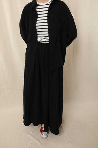 Müslin Etek Takım Siyah - 3