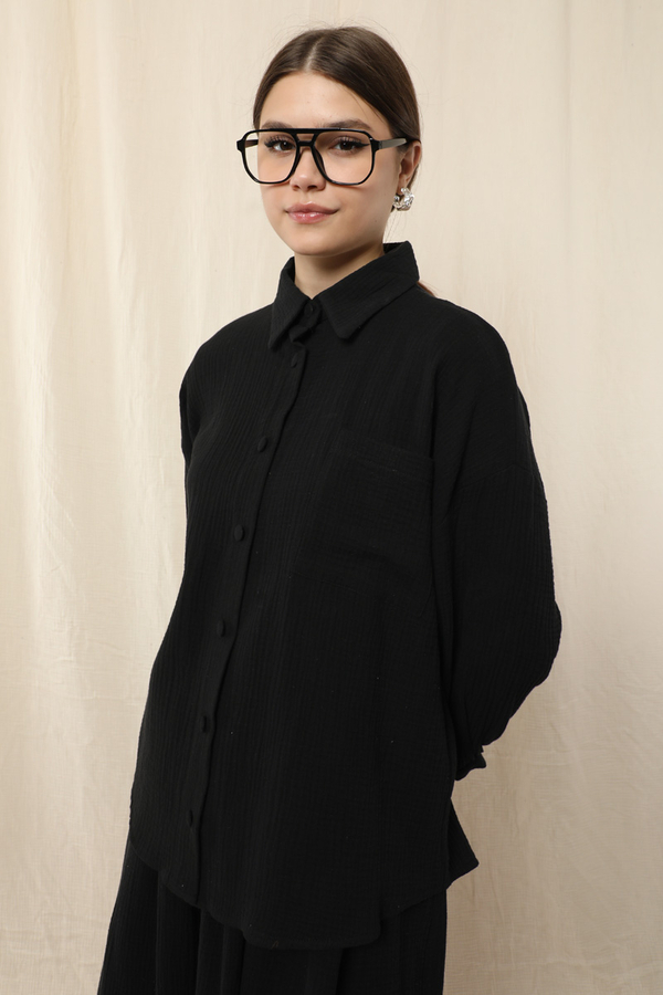 Müslin Etek Takım Siyah - 6