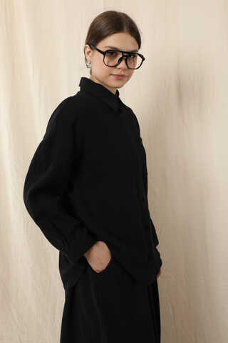 Müslin Etek Takım Siyah - 4