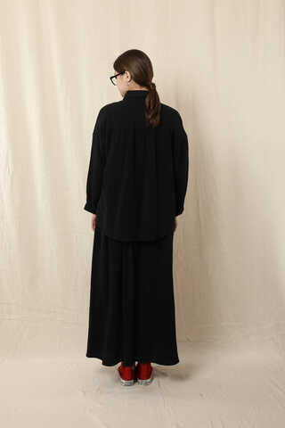 Müslin Etek Takım Siyah - 10