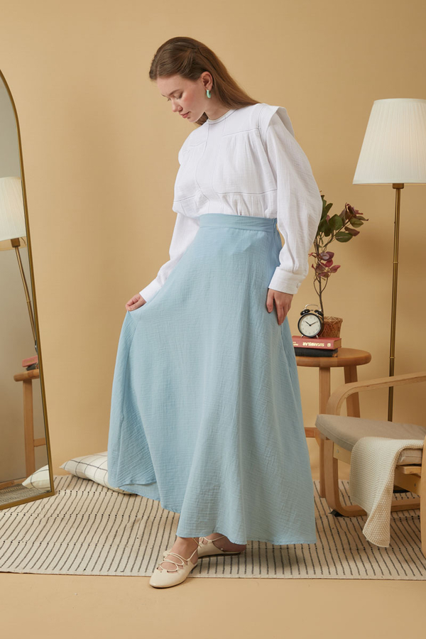 Muslin Skirt Baby Blue - 4