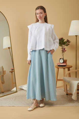 Muslin Skirt Baby Blue - 1