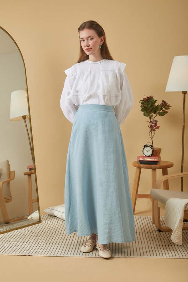 Muslin Skirt Baby Blue - 5