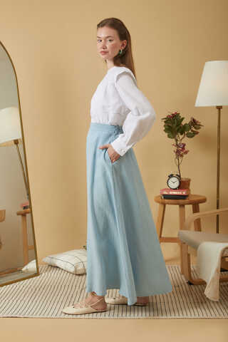 Muslin Skirt Baby Blue - 6