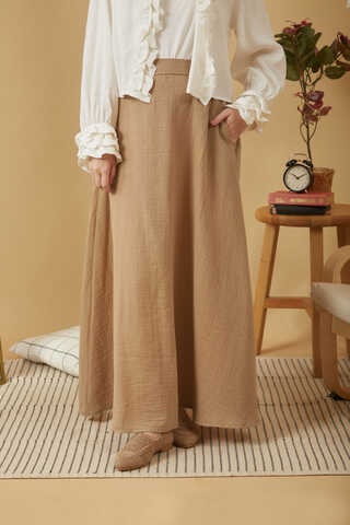 Muslin Skirt Beige - 2