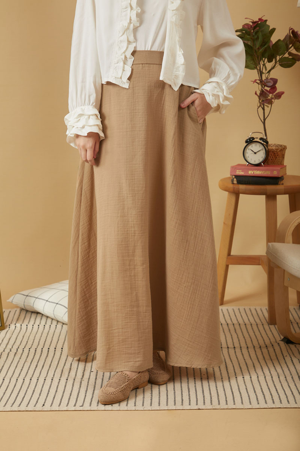 Muslin Skirt Beige - 2