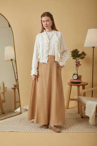 Muslin Skirt Beige - 1