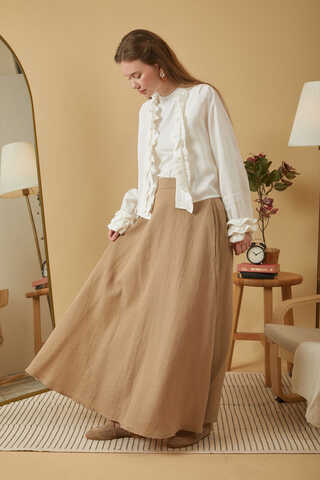 Muslin Skirt Beige - 3