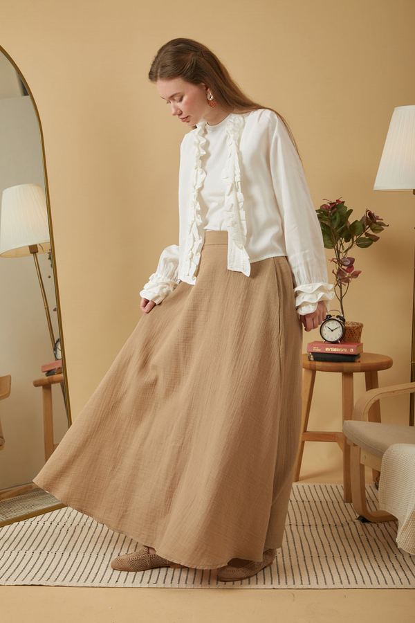 Muslin Skirt Beige - 3