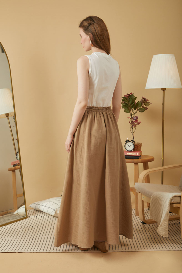 Muslin Skirt Beige - 7