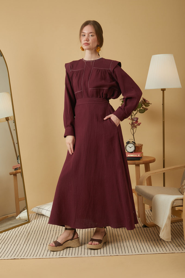 Muslin Skirt Burgundy