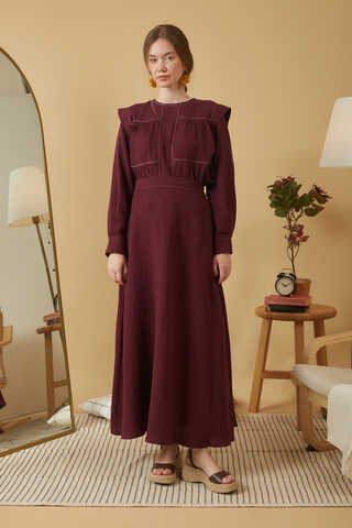 Muslin Skirt Burgundy - 3