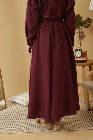Muslin Skirt Burgundy - 8