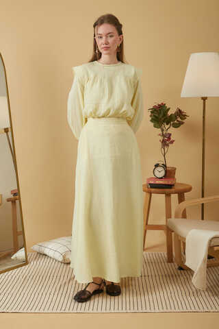 Muslin Skirt Butter Yellow  - 3