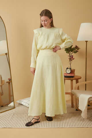 Muslin Skirt Butter Yellow  - 4