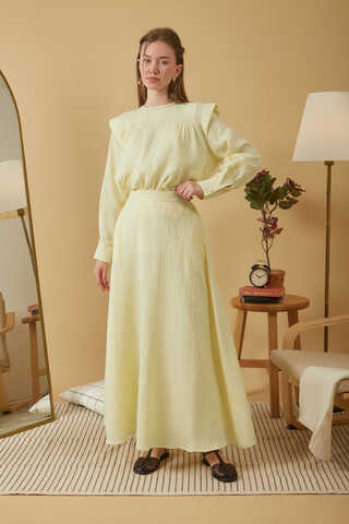 Muslin Skirt Butter Yellow  - 5