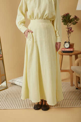 Muslin Skirt Butter Yellow  - 9