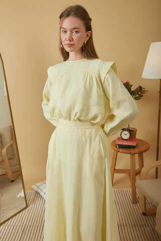 Muslin Skirt Butter Yellow  - 11