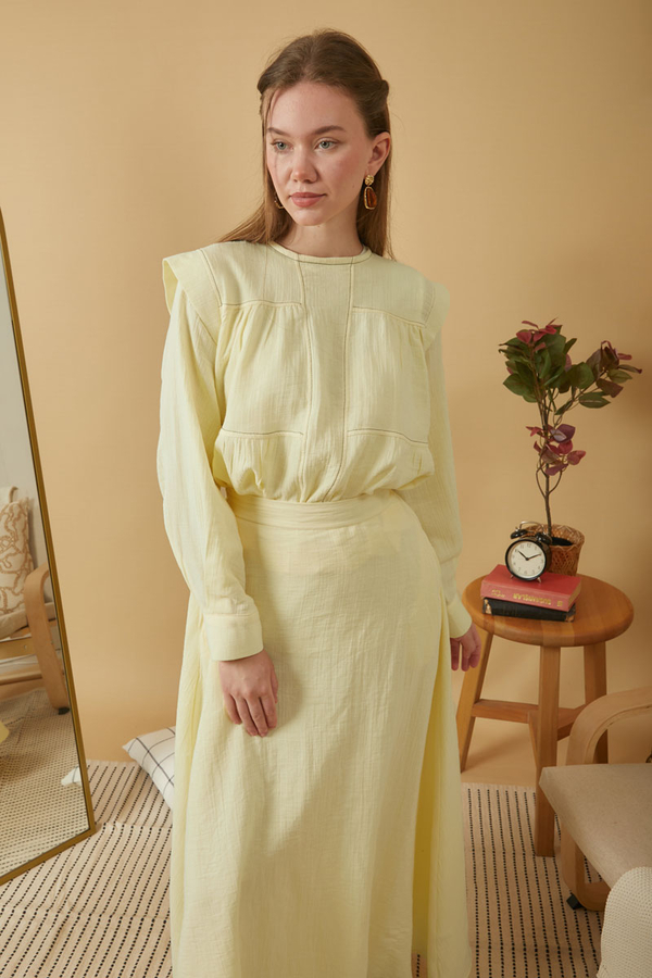 Muslin Skirt Butter Yellow  - 12