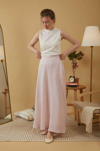 Muslin Skirt Powder Pink - 5