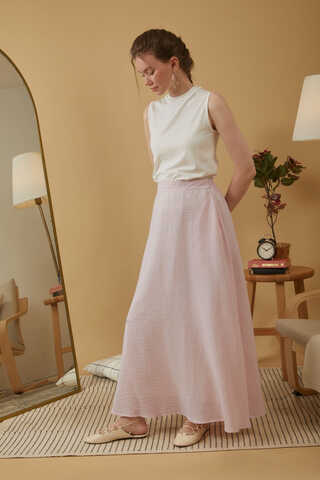 Muslin Skirt Powder Pink - 6