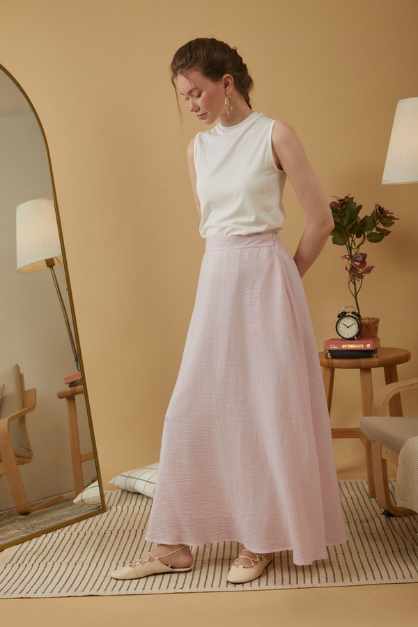 Muslin Skirt Powder Pink - 6